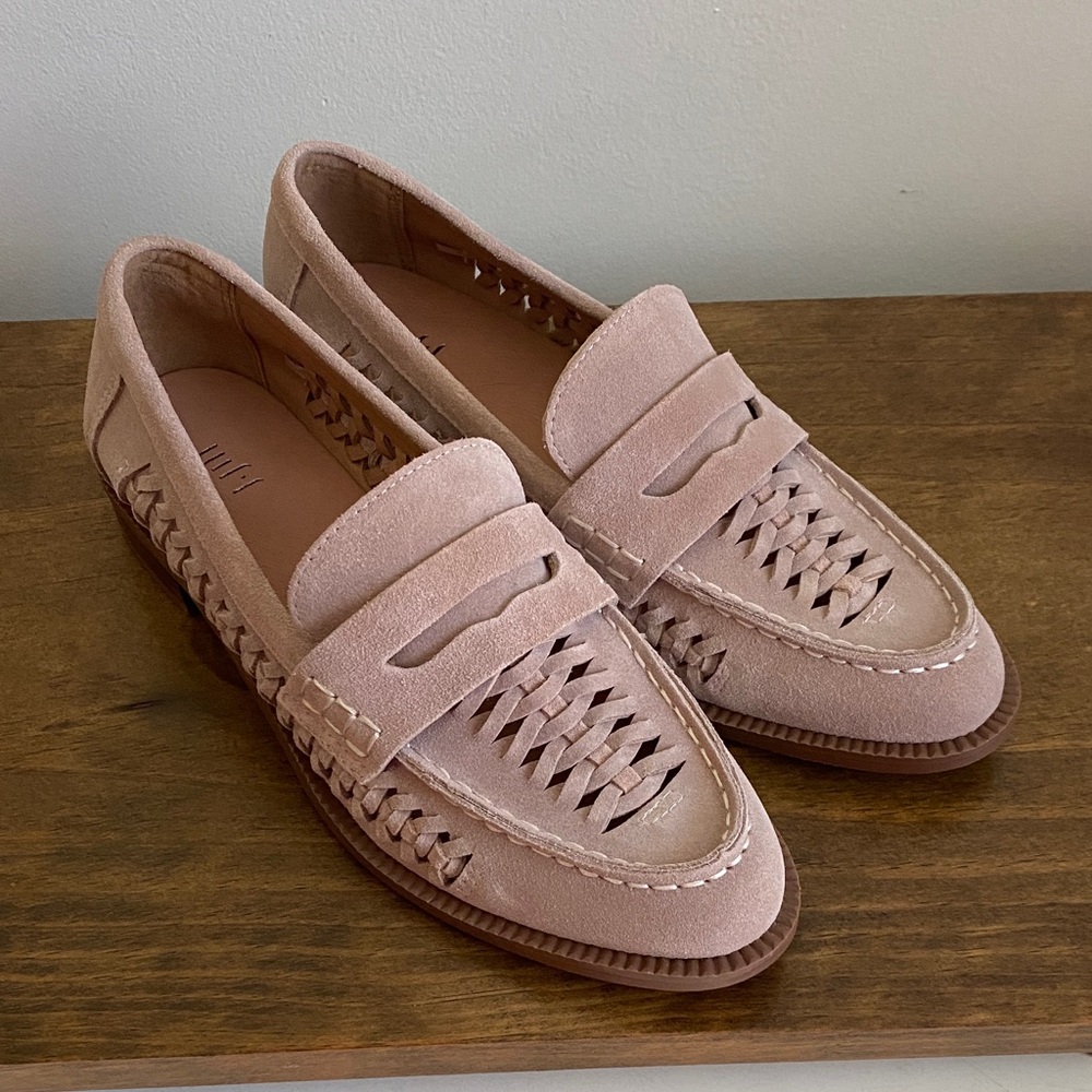 J Jill Lucille Loafer Dusty Pink Suede Leather size 8